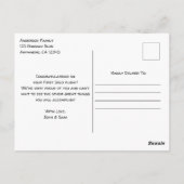 学生パイロットファーストソロヴィンテージ飛行機おめでとう ポストカード (裏面)