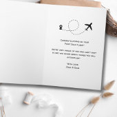 学生パイロットファーストソロ飛行機&テディベア カード