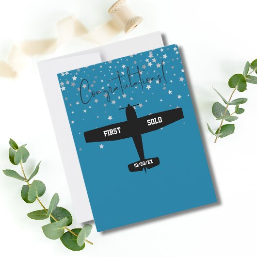 学生パイロット初の単独飛行おめでとう! ポストカード