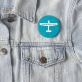 学生パイロット第一人飛行機航空おもしろい機 缶バッジ (インサイチュ)
