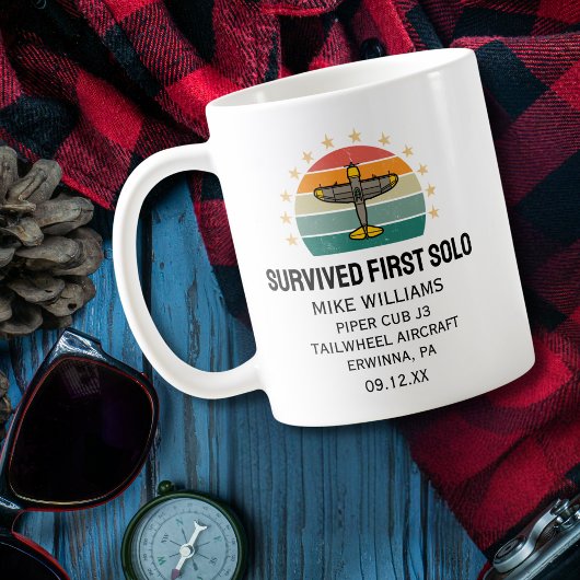 学生パイロット第1号機パーソナライズされた械 コーヒーマグカップ