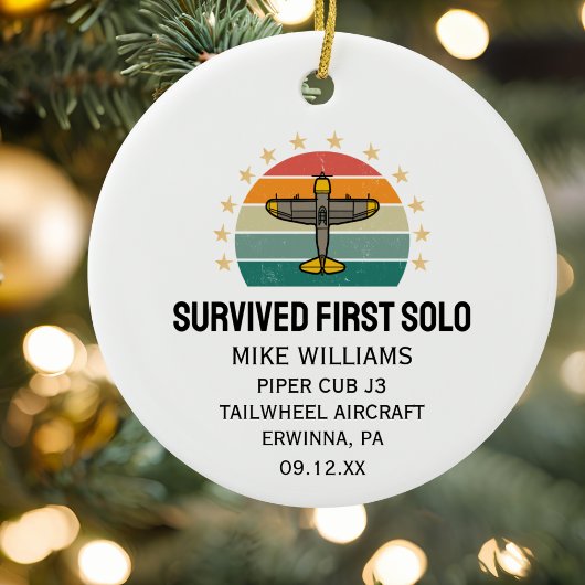 学生パイロット第1号機パーソナライズされた械 セラミックオーナメント