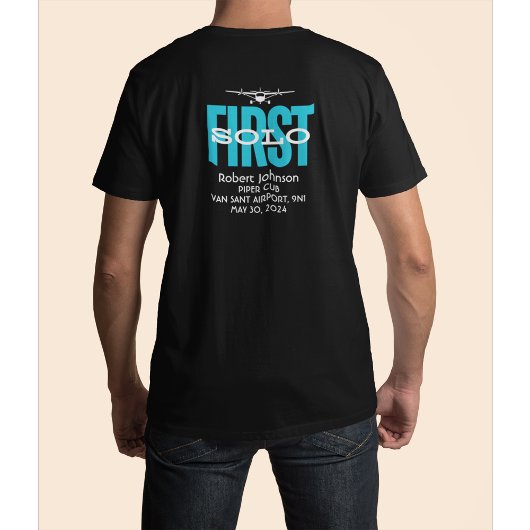 学生パイロット 初ソロ飛行 カスタム Tシャツ