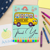 学生パーソナライズされたの親からのバスの運転手カード サンキューカード