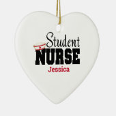 学生パーソナライズされたナースクリスマス セラミックオーナメント (右)