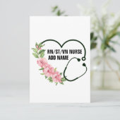 学生パーソナライズされた登録退役軍人ナース名 (スタンド正面)