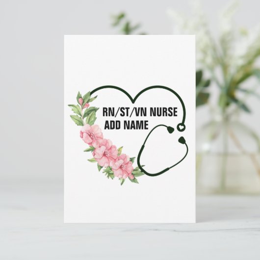 学生パーソナライズされた登録退役軍人ナース名 (スタンド正面)