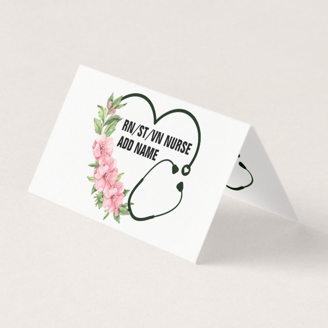 学生パーソナライズされた登録退役軍人ナース名 (正面)