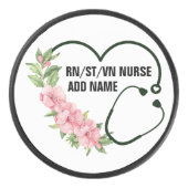 学生パーソナライズされた登録退役軍人ナース名 アイスホッケーパック (正面)