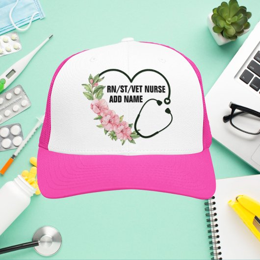 学生パーソナライズされた登録退役軍人ナース名 キャップ