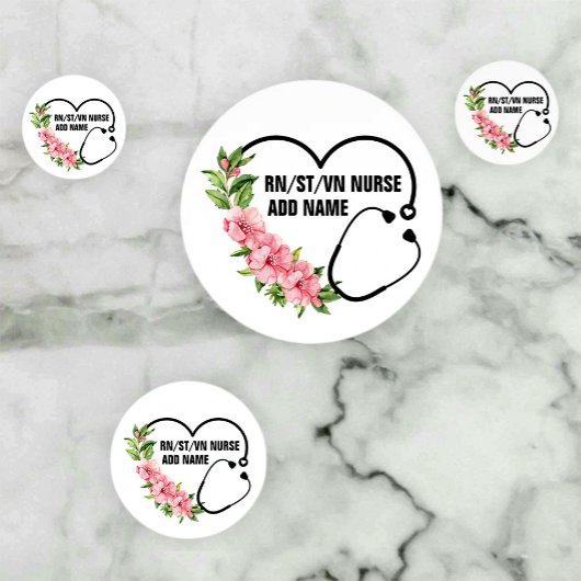 学生パーソナライズされた登録退役軍人ナース名 コンフェッティ