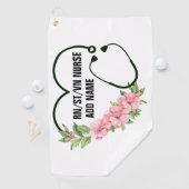 学生パーソナライズされた登録退役軍人ナース名 ゴルフタオル (インサイチュ)