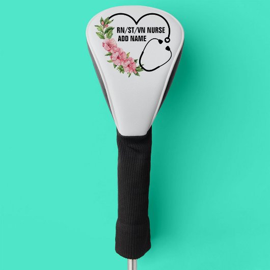 学生パーソナライズされた登録退役軍人ナース名 ゴルフヘッドカバー