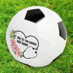 学生パーソナライズされた登録退役軍人ナース名 サッカーボール
