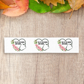 学生パーソナライズされた登録退役軍人ナース名 ショートテーブルランナー