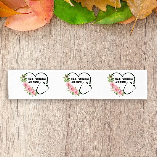 学生パーソナライズされた登録退役軍人ナース名 ショートテーブルランナー
