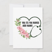 学生パーソナライズされた登録退役軍人ナース名 シーズンカード (正面)