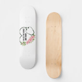 学生パーソナライズされた登録退役軍人ナース名 スケートボード (正面)
