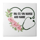 学生パーソナライズされた登録退役軍人ナース名 タイル (正面)