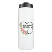 学生パーソナライズされた登録退役軍人ナース名 タンブラー (正面)