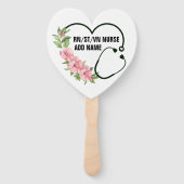 学生パーソナライズされた登録退役軍人ナース名 ハンドファン (裏面)