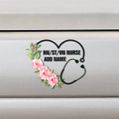 学生パーソナライズされた登録退役軍人ナース名 バンパーステッカー