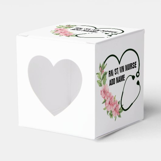 学生パーソナライズされた登録退役軍人ナース名 フェイバーボックス (正面サイド)
