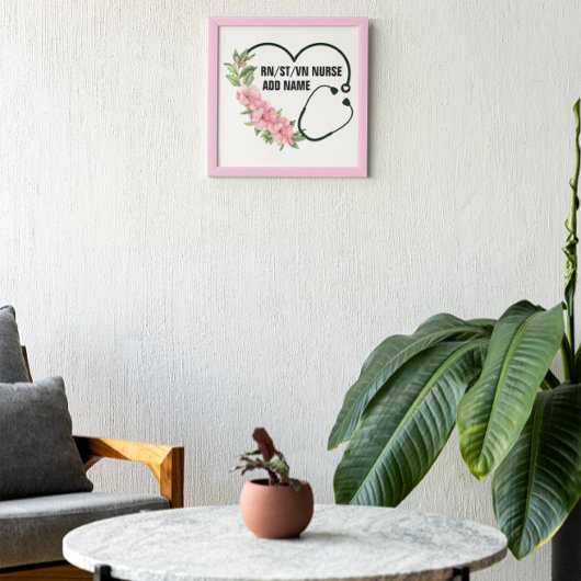 学生パーソナライズされた登録退役軍人ナース名 フォトプリント           