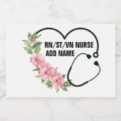 学生パーソナライズされた登録退役軍人ナース名 フードラベル (シングルラベル)