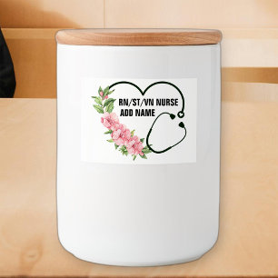 学生パーソナライズされた登録退役軍人ナース名 フードラベル