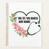 学生パーソナライズされた登録退役軍人ナース名 プランナー手帳 (正面)