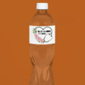 学生パーソナライズされた登録退役軍人ナース名 ペットボトルラベル