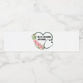 学生パーソナライズされた登録退役軍人ナース名 ペットボトルラベル (シングルラベル)