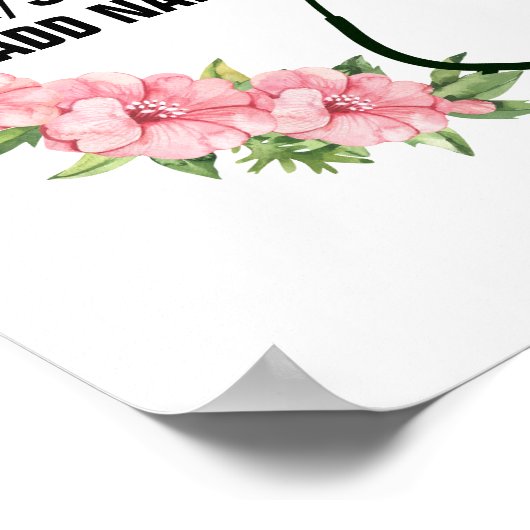 学生パーソナライズされた登録退役軍人ナース名 ポスター (角)