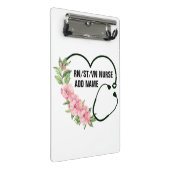 学生パーソナライズされた登録退役軍人ナース名 ミニクリップボード (アングル)