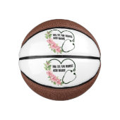 学生パーソナライズされた登録退役軍人ナース名 ミニバスケットボール (正面)