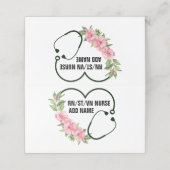 学生パーソナライズされた登録退役軍人ナース名 予約カード (外部開封)