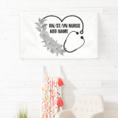 学生パーソナライズされた登録退役軍人ナース名 横断幕 (インサイチュ)