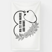 学生パーソナライズされた登録退役軍人ナース名 横断幕 (縦)