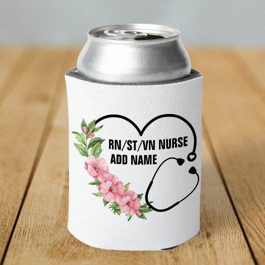 学生パーソナライズされた登録退役軍人ナース名 缶クーラー