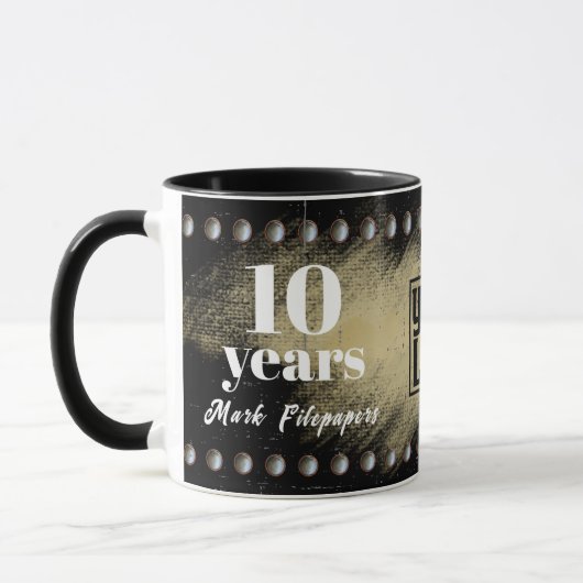 学生フェイクの勤続記念日の認識 マグカップ (左)