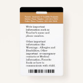 学生フォトスクールIDカード バッジ (裏面)