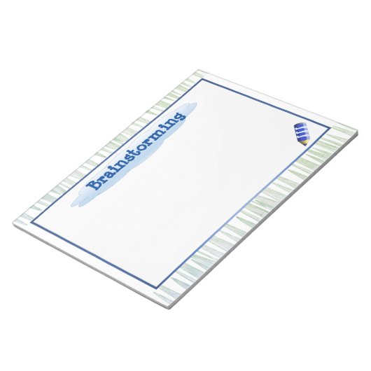 学生ブレーンストーミングと数式メモ帳 ノートパッド (アングル)