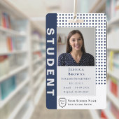 学生モダン先生ネイビーブルー写真大学 バッジ