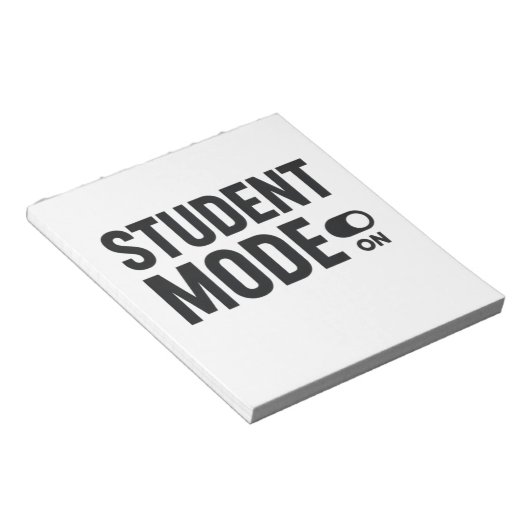 学生モード起動 – 面白い勉強のモチベーション ノートパッド (アングル)