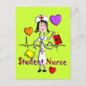 学生ユニークナースギフト3Dグラフィックス ポストカード (正面)