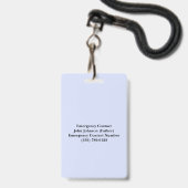 学生ユニークパーソナライズされたナース バッジ (裏面（ネックストラップ付）)