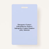 学生ユニークパーソナライズされたナース バッジ (裏面)