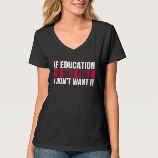 学生ローン 無償教育 負債 Tシャツ (正面)