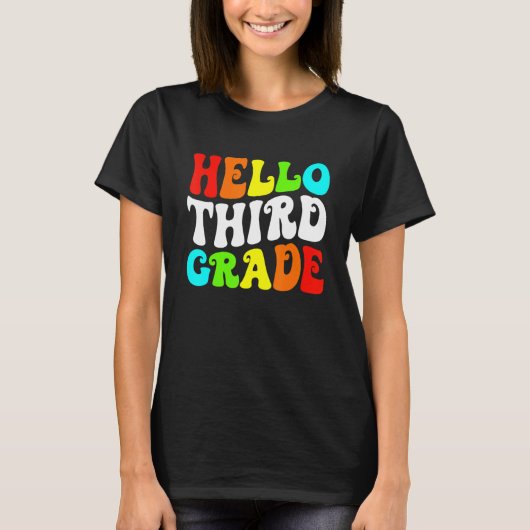 学生先生ハローサードグレード新学期F Tシャツ (正面)